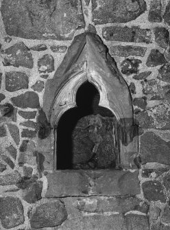 Interior.
Tower, first floor, detail of fireplace.