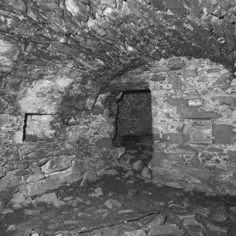 View of S groung floor vault from NE showing access to N vault.
