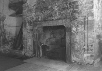 Interior.
First floor, main hall, view of fireplace.