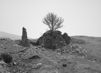 View of water wheel pit from NW.