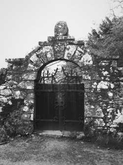 View of garden gate from W.