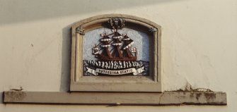 Detail of heraldic plaque.