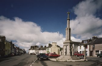 View of North and South Main Street showing memorial from E