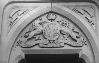 Detail of central entrance tympanum.
