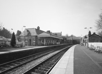 View of platforms and station offices from NE