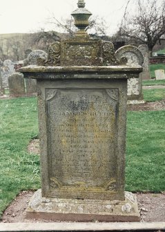 Scanned photograph of Edzell, Old Parish Church, Gravestone of Andrew Hutton
