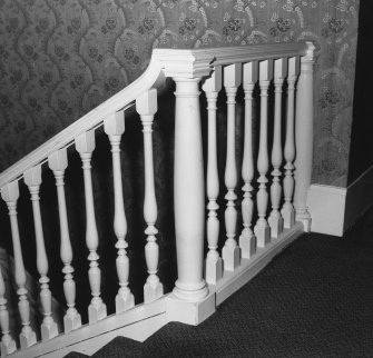 Staircase hall (to garden), detail of balustrade