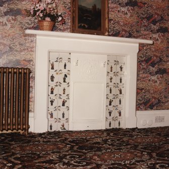 First floor, bedroom, detail of Chinese fireplace