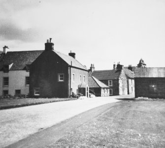 View of West Green, including Muir's House and Leitch's House, from West