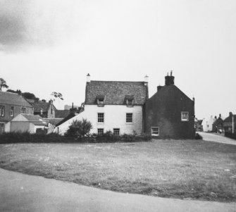 View of West Green, including Muir's House and Leitch's House, from West