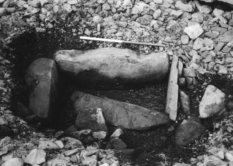 Excavation, view of cist.