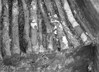 Excavation 1964-5
Wooden strapping at base of N rampart, S end