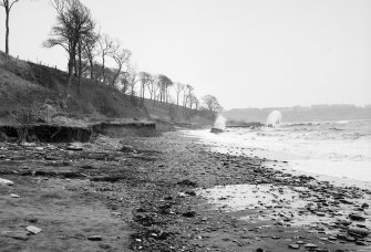 View along eroded coastline