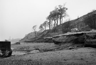 View along eroded coastline