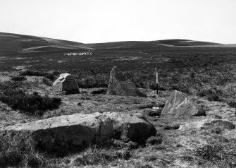 'The Nine Stones: stone circle.
OS card photograph.
