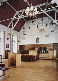 Interior. View of first floor Court Room from South
