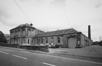 General view of W side of works (Pilmuir Street frontage) from SW
