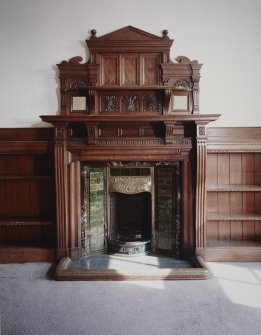 First floor, commander's office, fireplace and chimney-piece, detail