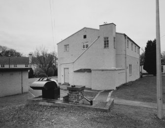 West of Pitreavie castle, view of confidential book store building