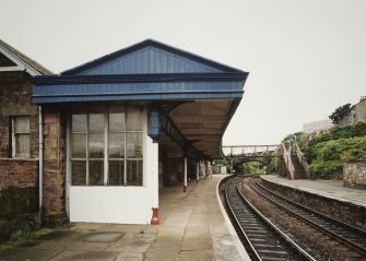 Burntisland, Forth Place, Burntisland Station
View from E showing canopy over S platform, and adjacent offices