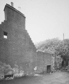 East gable and boundary wall from South East