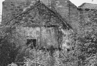 View of South East wall showing mark of demolished neighbouring building