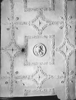 Plan view of plaster ceiling in the East room, 1st floor
