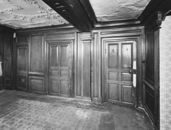 Panelling on West wall of the East room, 1st floor