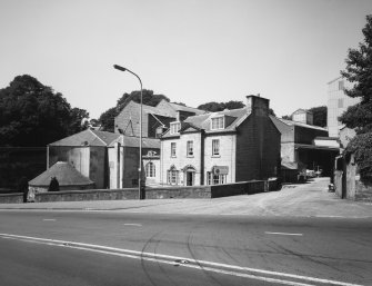 View from the East, showing the main offices, wheat silos and circular boilerhouse