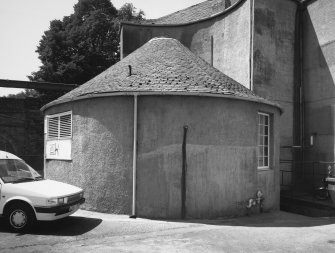 Detailed view from the South East of the circular horsemill, now the boilerhouse