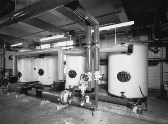 Interior detail of 'calorifier' - the hot-water heating system for the pit-head baths