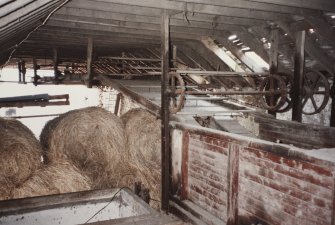 View from N, looking along/ in roof space showing straw conveyor photographed 9 May 1994