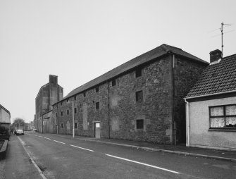 View of Duty Free Warehouse on NE side of former distillery, beside Distillery Street