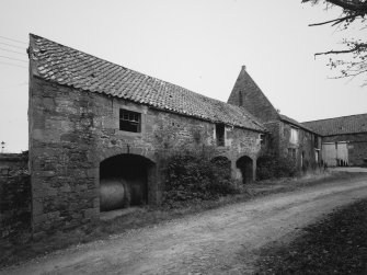 General view from south west of barn