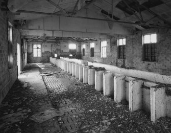 Interior of barracks converted to pig pens