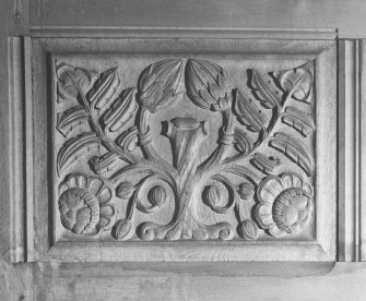 Gothic Hall, detail of carved panel