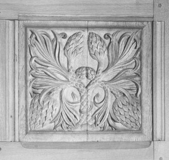 Gothic Hall, detail of carved panel