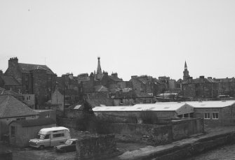 View from South Bridge, showing premises to the rear of Crossgate