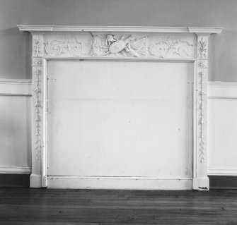 Interior, first floor, council chamber, detail of fireplace