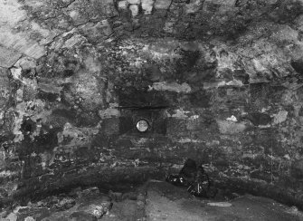 Vaulted ground storey of south west tower showing gunloop