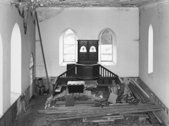 View of interior, from east end balcony