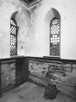 View of first floor room in tower, from north west