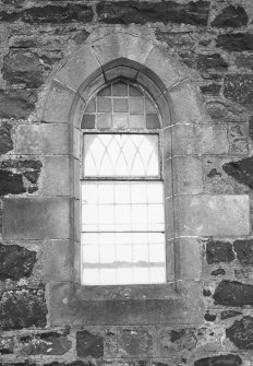 Detail of window, in north wall