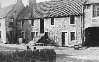 View from south of houses in Balmblae. Copy of an old photograph