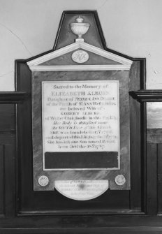 Detail of memorial plaque