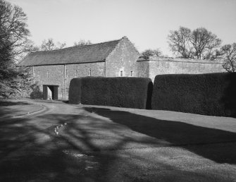 View of stable and royal tennis court from the South West
