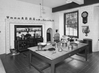 Hill of Tarvit, interior. Ground floor: view of kitchen from South West
