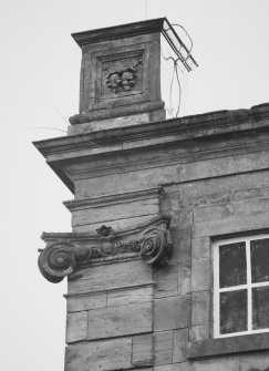Detail of NE corner of N front showing Ionic pilaster
