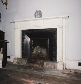 Interior. Ground floor. Drawing room. Detail of fireplace