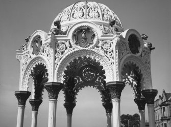 Detail of canopy of drinking fountain from SW